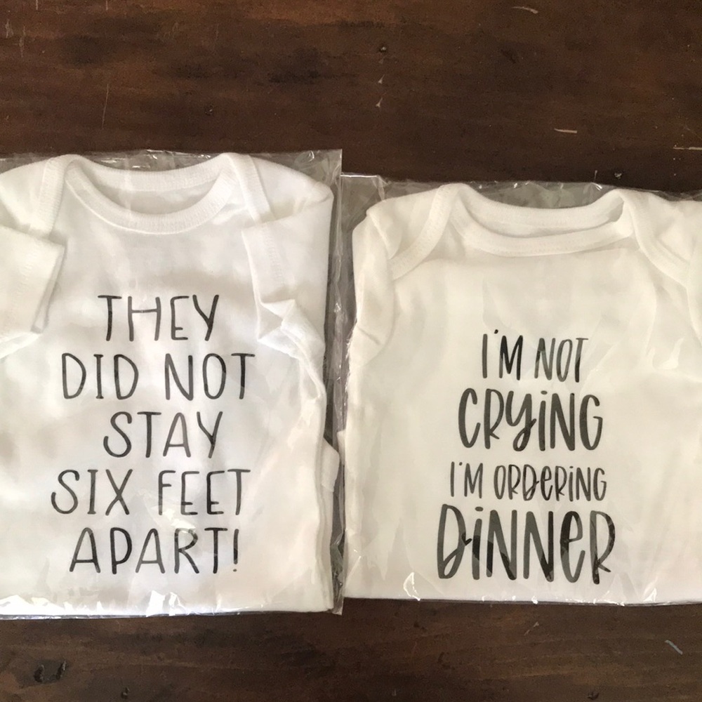 Custom print infant onsies